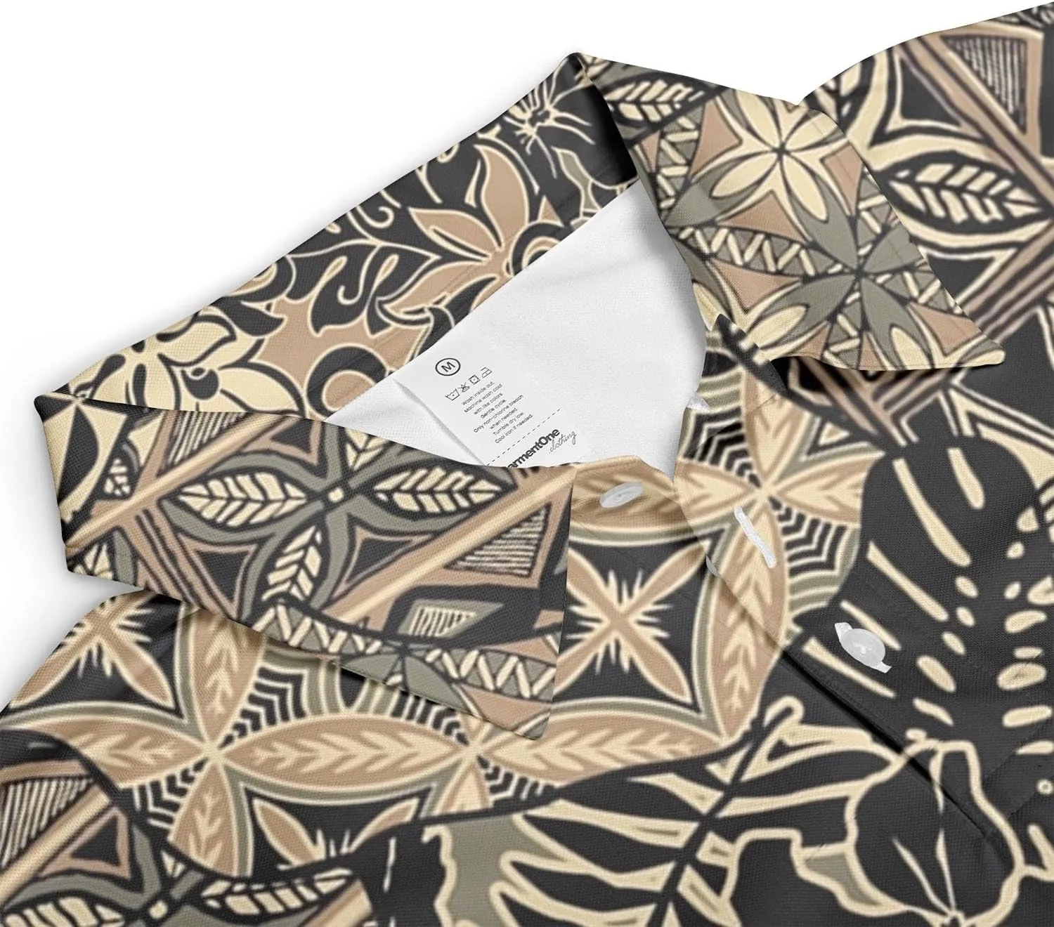 Funny Golf Shirts Dry Fit for Men, Mens Hawaiian Golf Polo Shirt, Mens Golf Polos Golfing