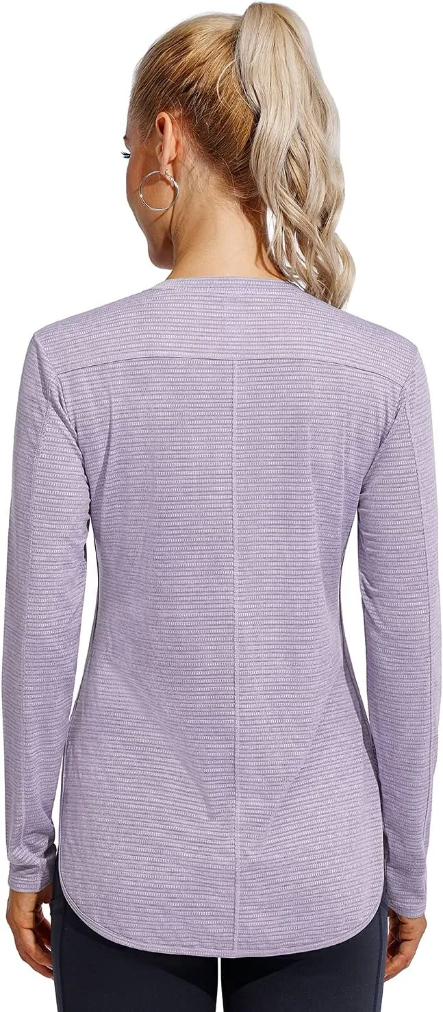 G4Free Women Long Sleeve UV Shirts Quick Dry Moisture Wicking Hiking Shirts Workout Tops for Women