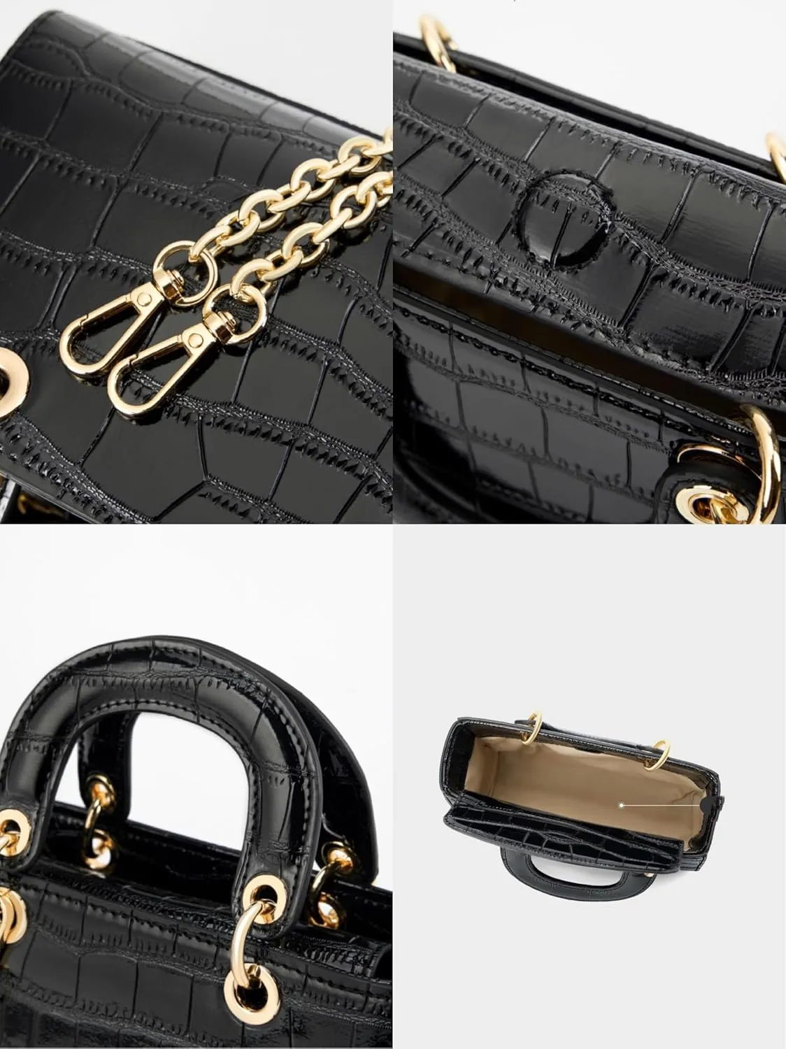 Genuine Leather Handbag for Women, Trendy Shoulder Bag, Crossbody Purse Satchel Handbag with Adjustable Strap