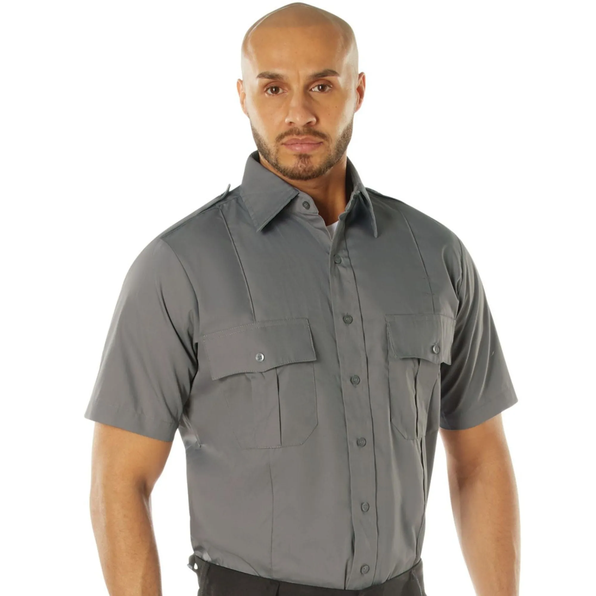 Grey - Official Law Enforcement Uniform Shirt Short Sleeve