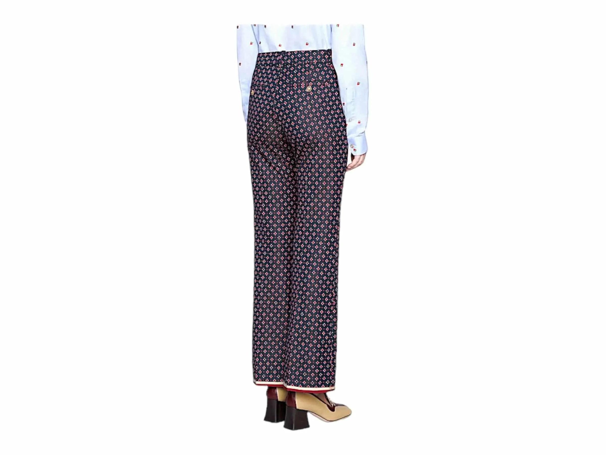 Gucci Geometric G Print Bootcut Trousers