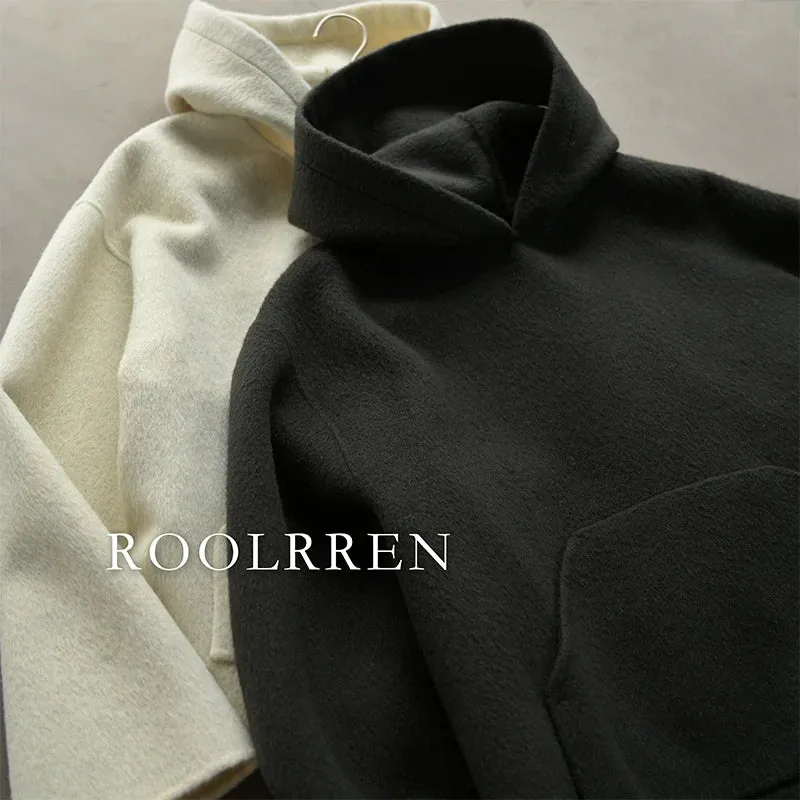 Hand-Stitched Wool Blend Pullover