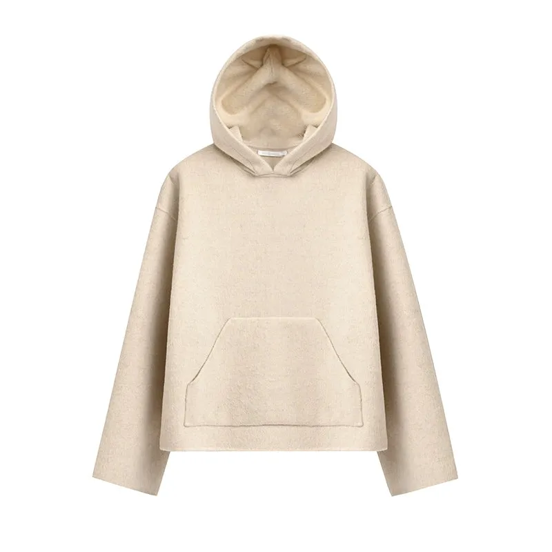 Hand-Stitched Wool Blend Pullover
