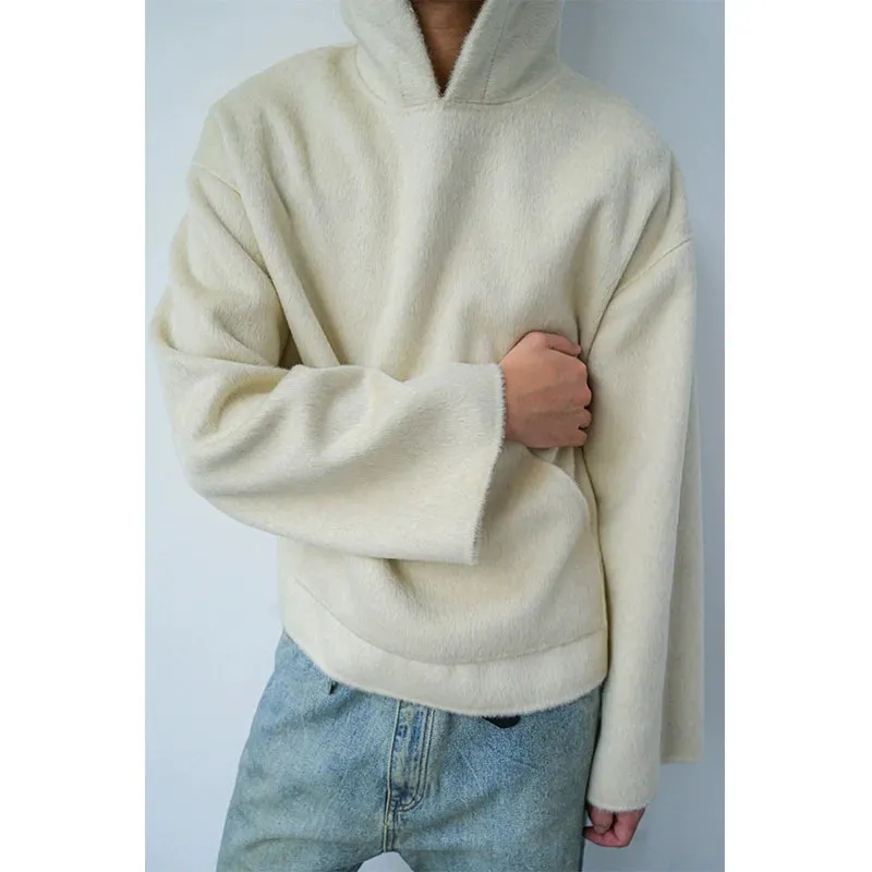 Hand-Stitched Wool Blend Pullover