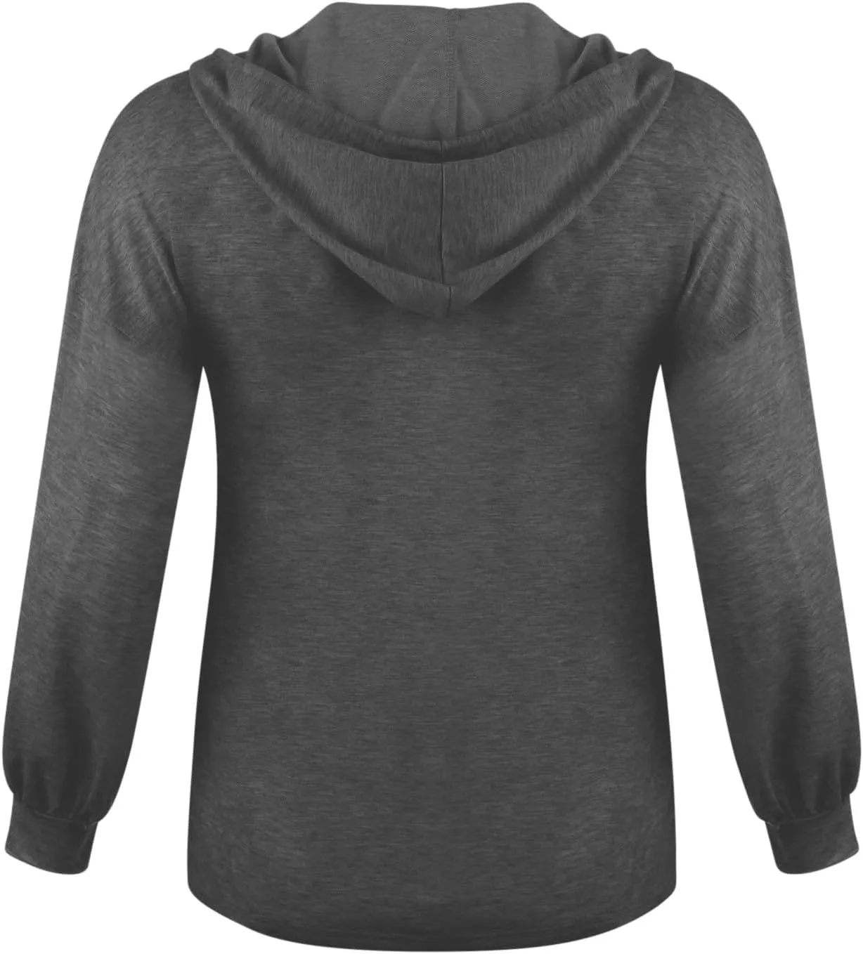Hoodies for Women Lantern Long Sleeve Sweatshirts Button V Neck Shirts Hooded Pullover Casual Trendy Party Daily Top
