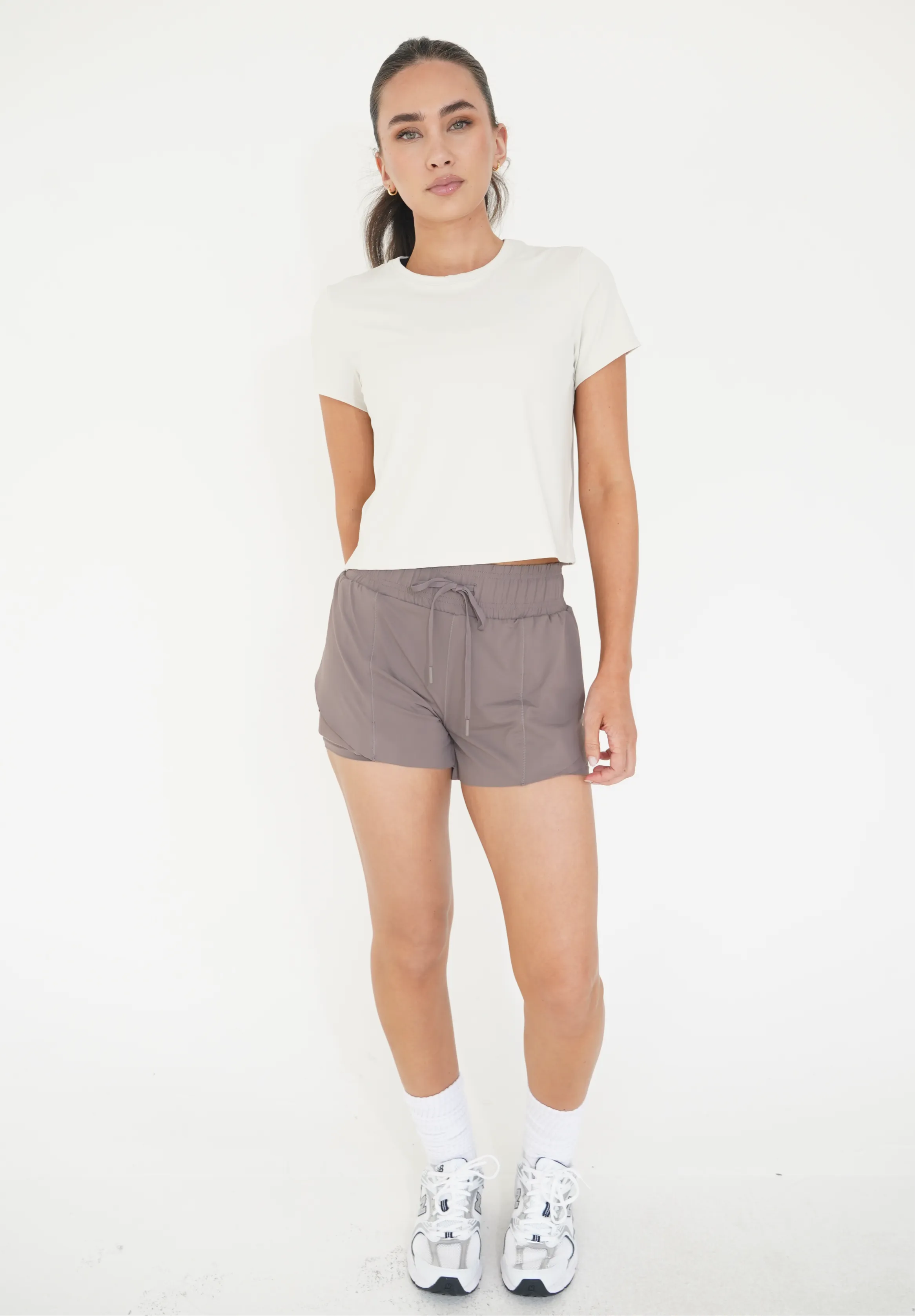 I Have Hope Mesh Trim  Running Shorts in Purple