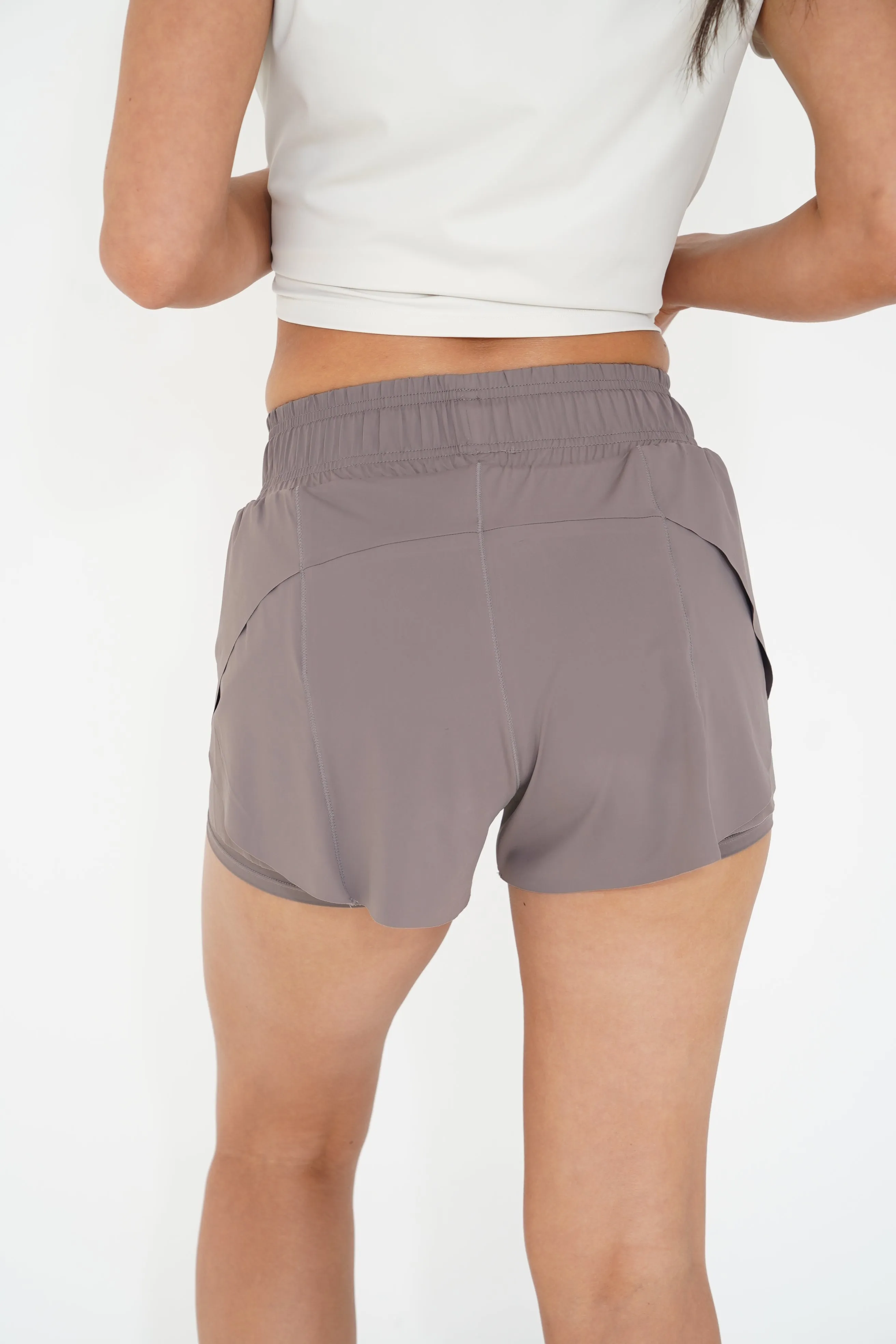 I Have Hope Mesh Trim  Running Shorts in Purple