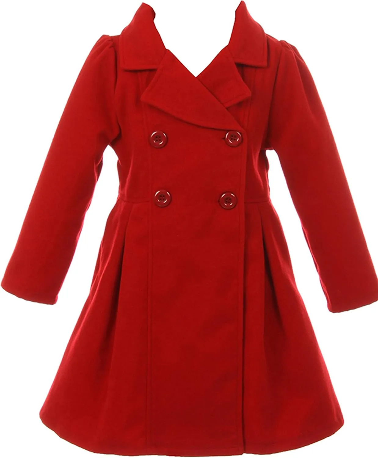 iGirlDress Coat Long Sleeve Button Pocket Long Winter Coat Outerwear