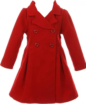 iGirlDress Coat Long Sleeve Button Pocket Long Winter Coat Outerwear