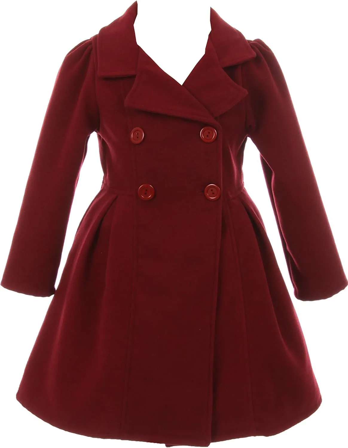 iGirlDress Coat Long Sleeve Button Pocket Long Winter Coat Outerwear