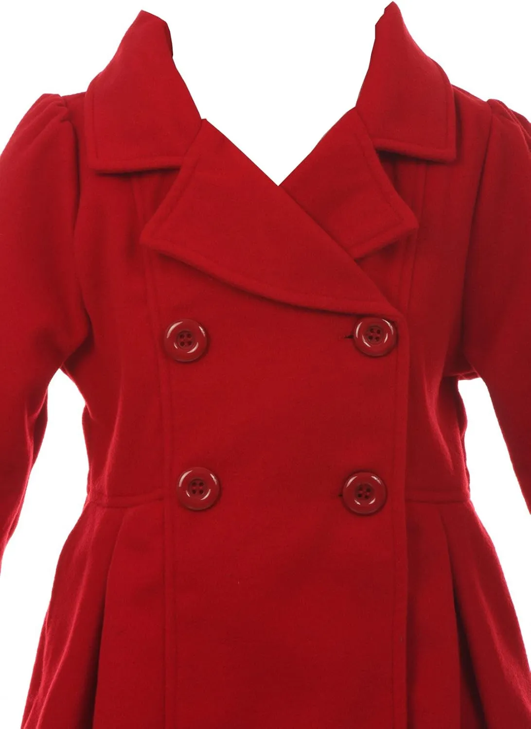 iGirlDress Coat Long Sleeve Button Pocket Long Winter Coat Outerwear