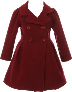 iGirlDress Coat Long Sleeve Button Pocket Long Winter Coat Outerwear