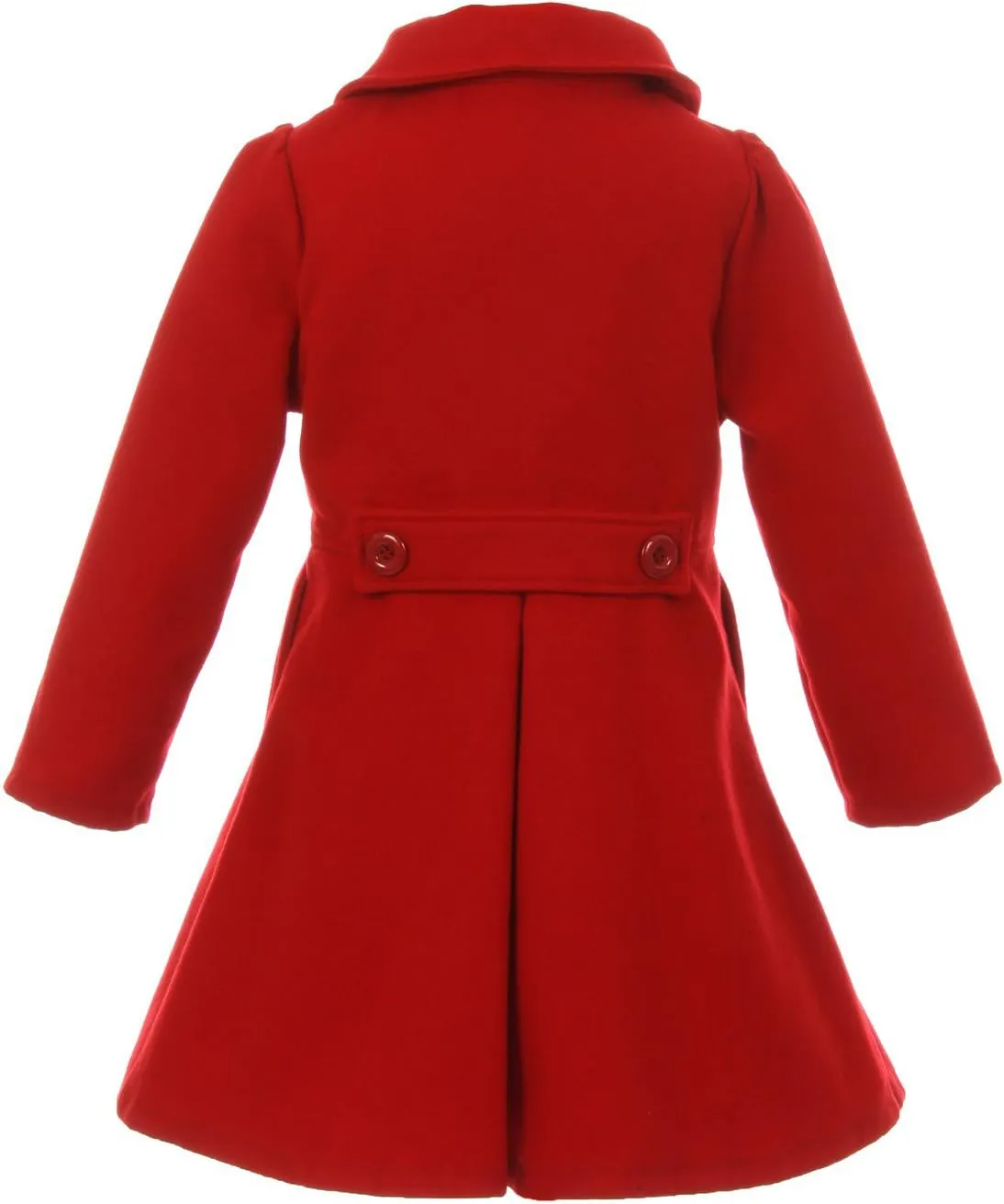 iGirlDress Coat Long Sleeve Button Pocket Long Winter Coat Outerwear