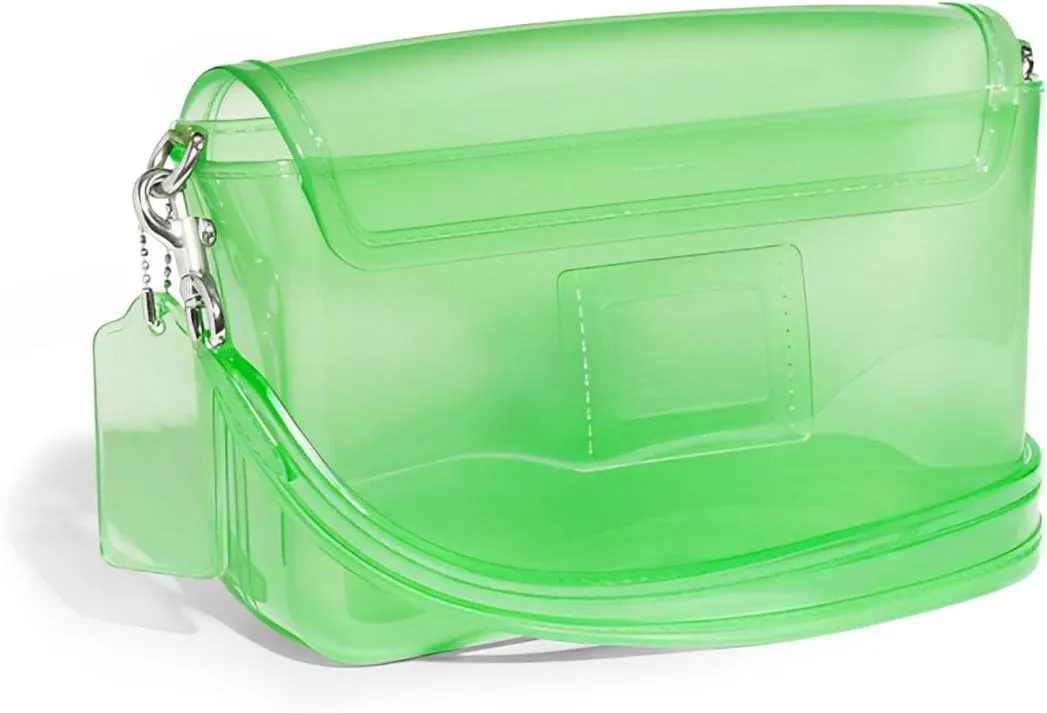 Jelly Tabby Bag - Clear Crossbody Bag for Women with Chain Vintage-Inspired Convertible Wristlet and Shoulder Bag