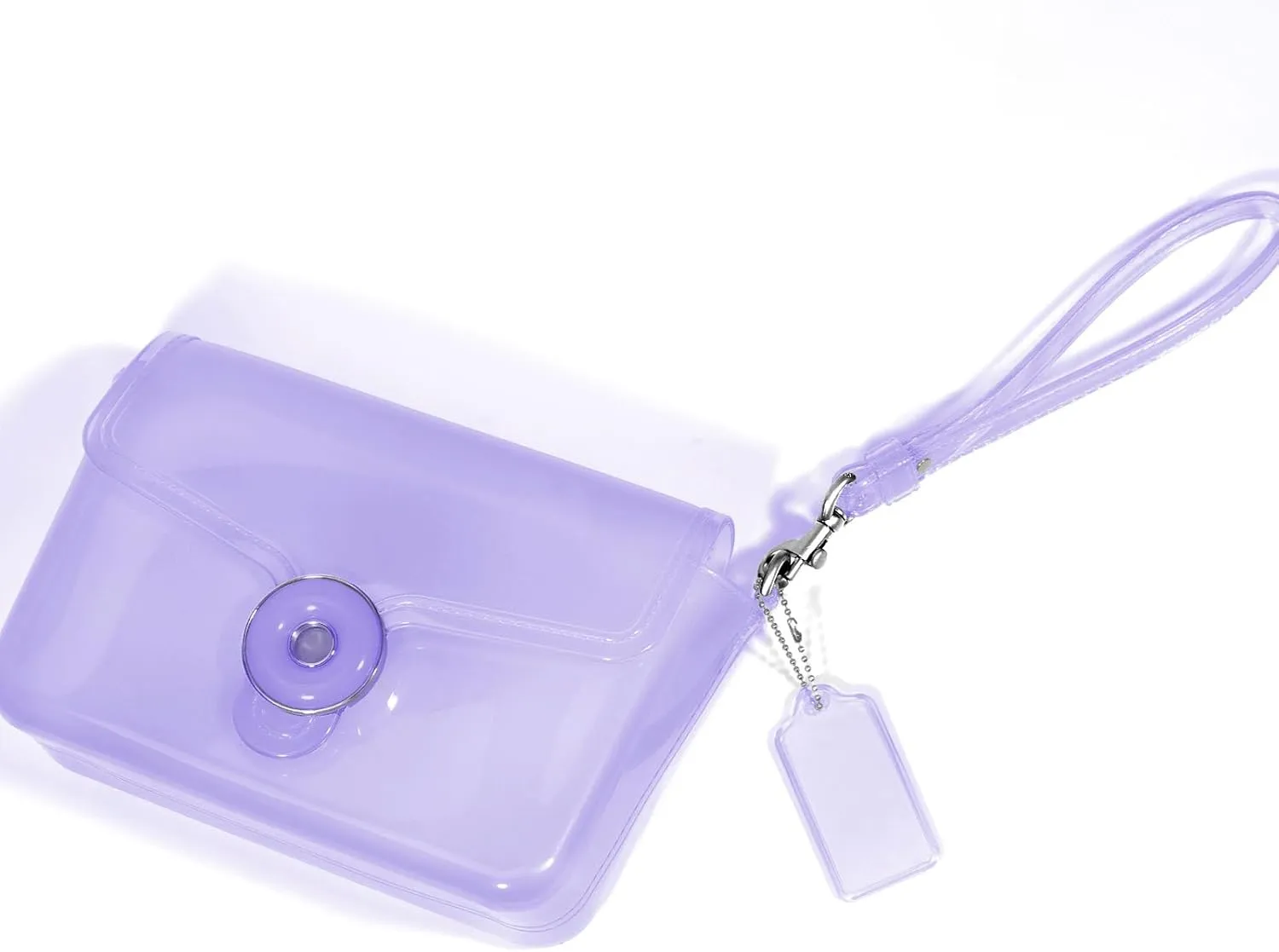 Jelly Tabby Bag - Clear Crossbody Bag for Women with Chain Vintage-Inspired Convertible Wristlet and Shoulder Bag