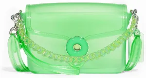 Jelly Tabby Bag - Clear Crossbody Bag for Women with Chain Vintage-Inspired Convertible Wristlet and Shoulder Bag