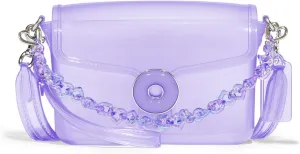 Jelly Tabby Bag - Clear Crossbody Bag for Women with Chain Vintage-Inspired Convertible Wristlet and Shoulder Bag