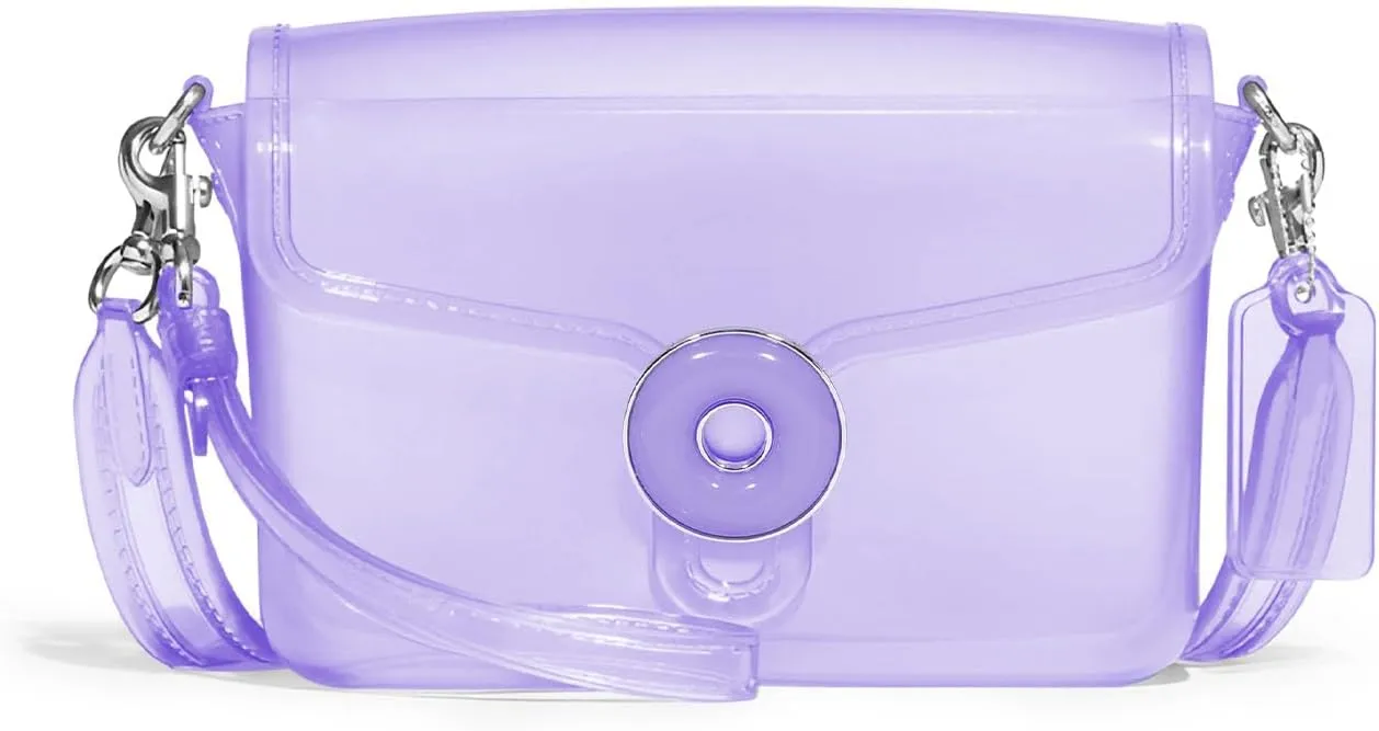 Jelly Tabby Bag - Clear Crossbody Bag for Women with Chain Vintage-Inspired Convertible Wristlet and Shoulder Bag