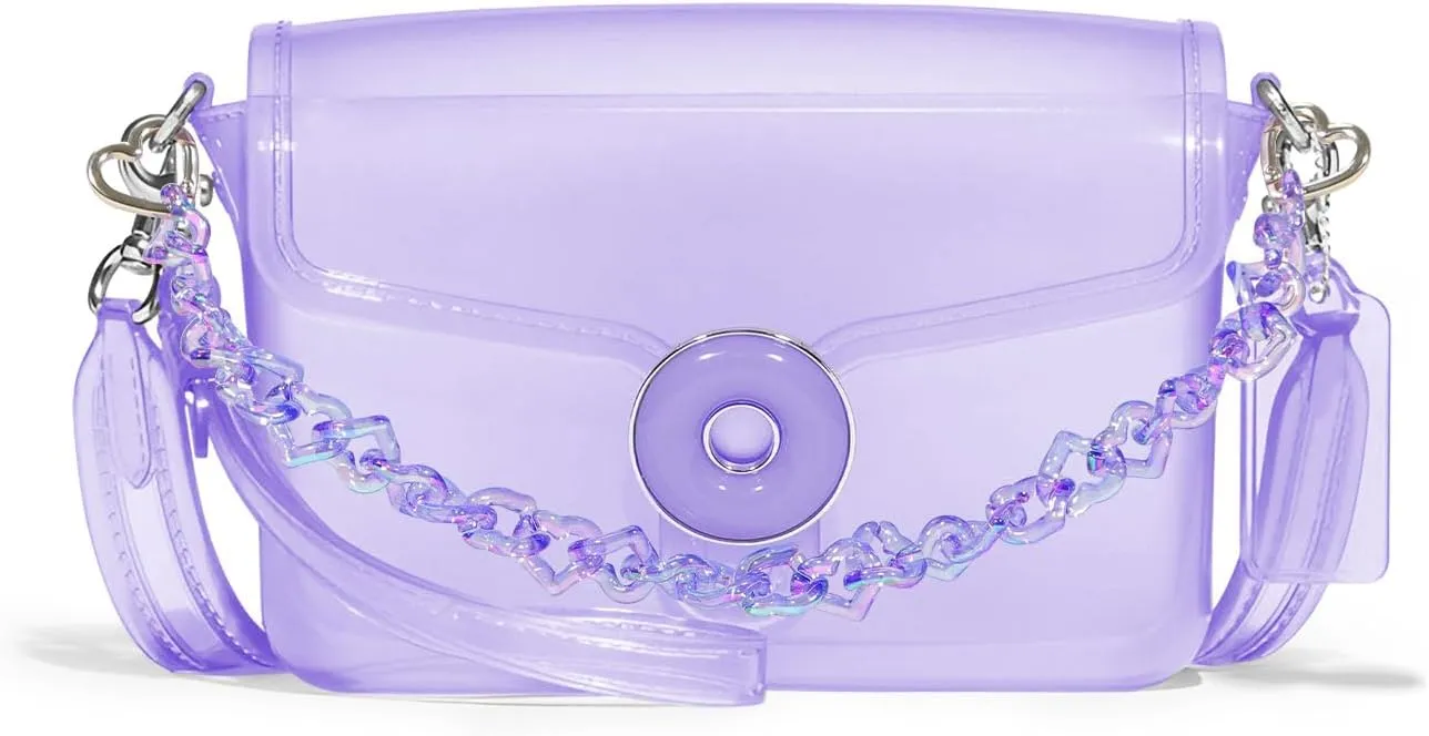 Jelly Tabby Bag - Clear Crossbody Bag for Women with Chain Vintage-Inspired Convertible Wristlet and Shoulder Bag