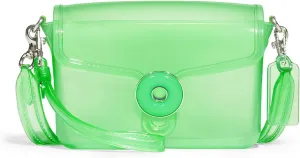 Jelly Tabby Bag - Clear Crossbody Bag for Women with Chain Vintage-Inspired Convertible Wristlet and Shoulder Bag