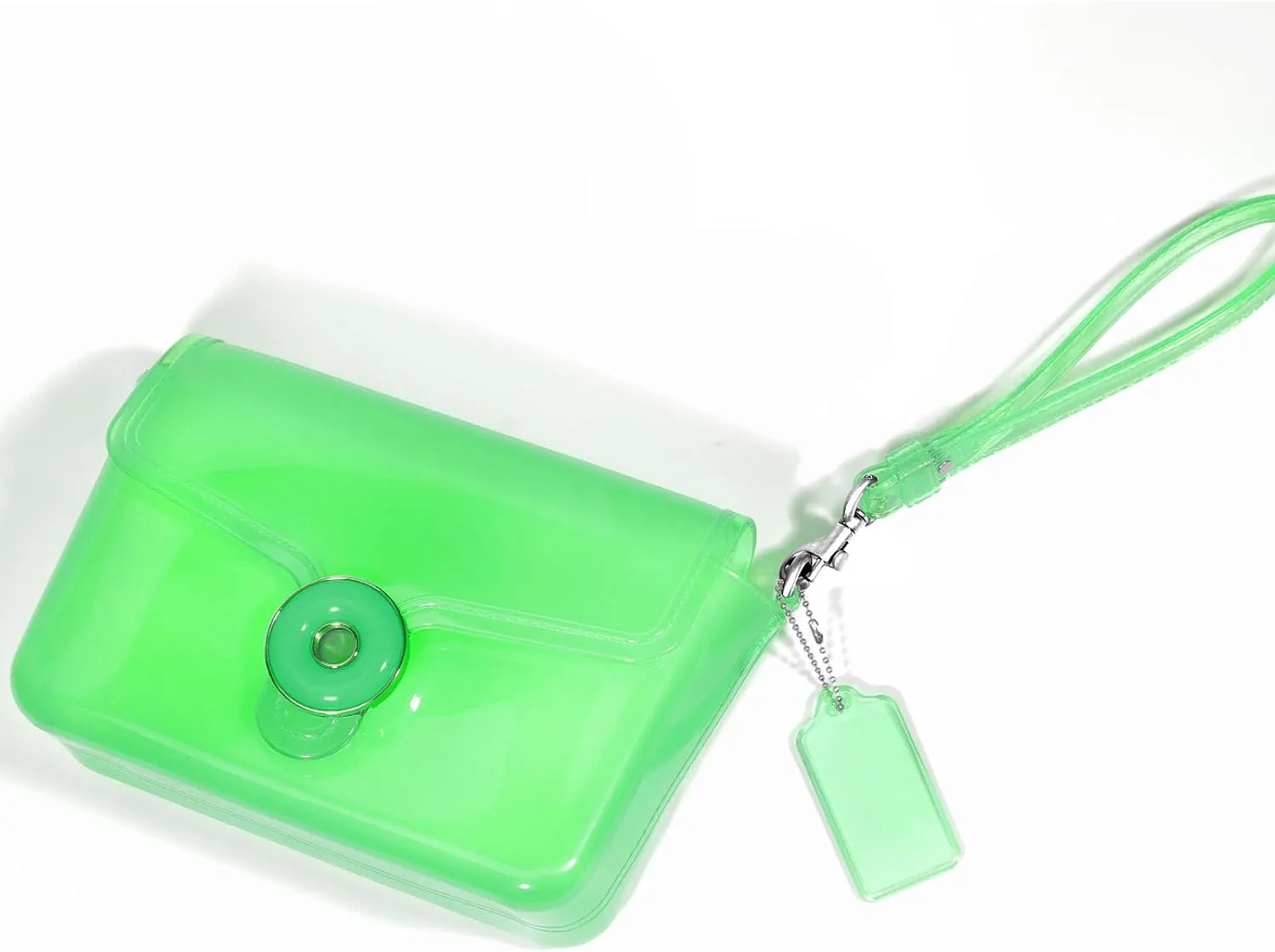 Jelly Tabby Bag - Clear Crossbody Bag for Women with Chain Vintage-Inspired Convertible Wristlet and Shoulder Bag