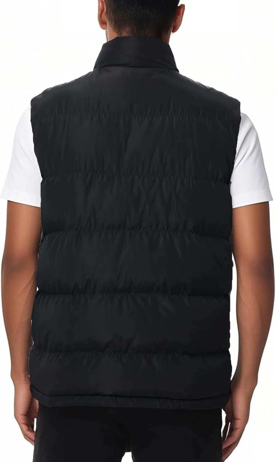 JIHUILAI Men's Puffer Vest Winter Jacket Warm Puffy Vests Men Outdoor Sleeveless Lightweight Water-Resistant Vest M To 3XL