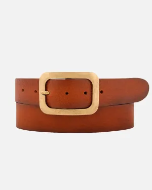 Jodi | Statement Buckle Classic Leather Belt