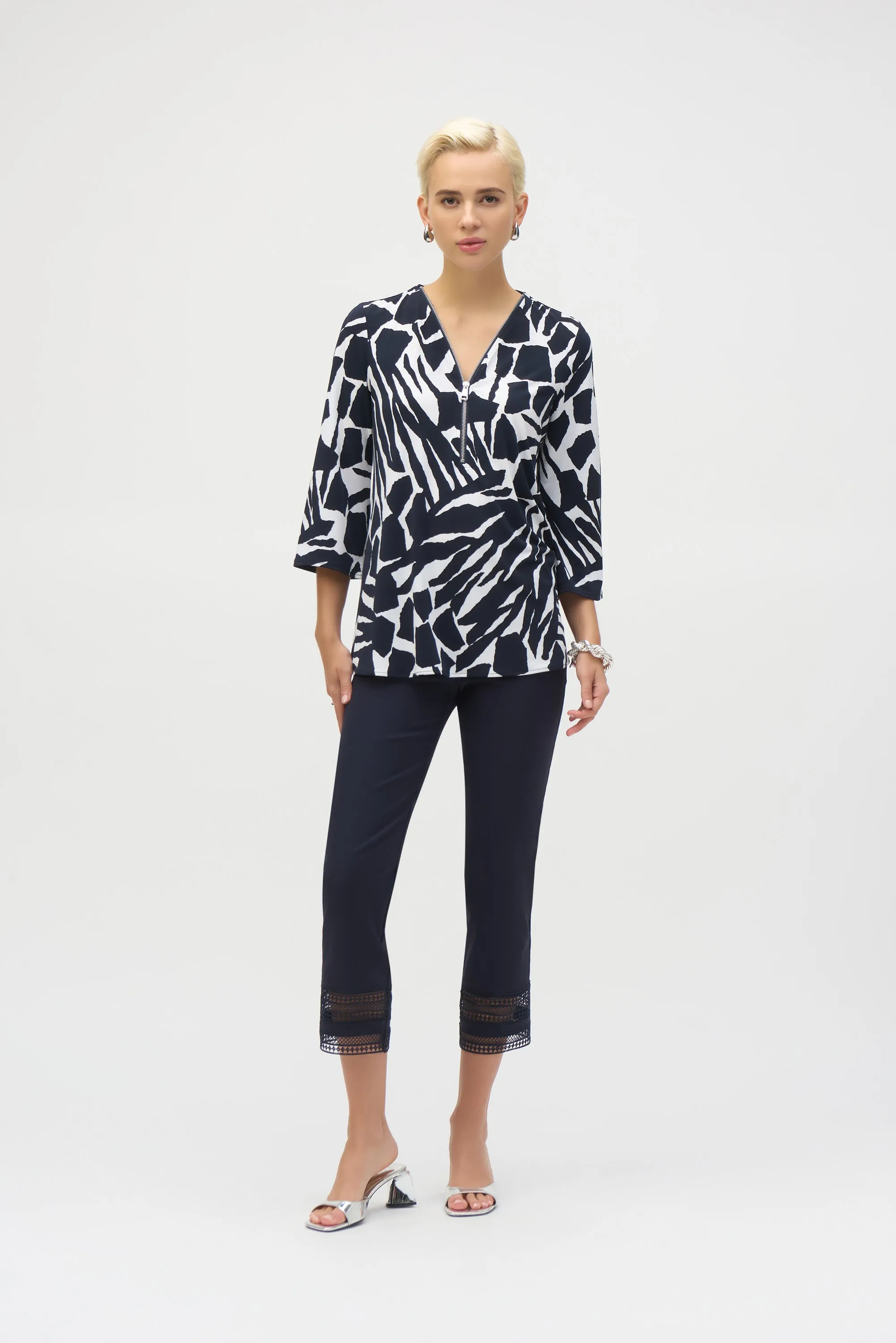 Joseph Ribkoff Midnight Blue Millennium Cropped Pull-On Pants