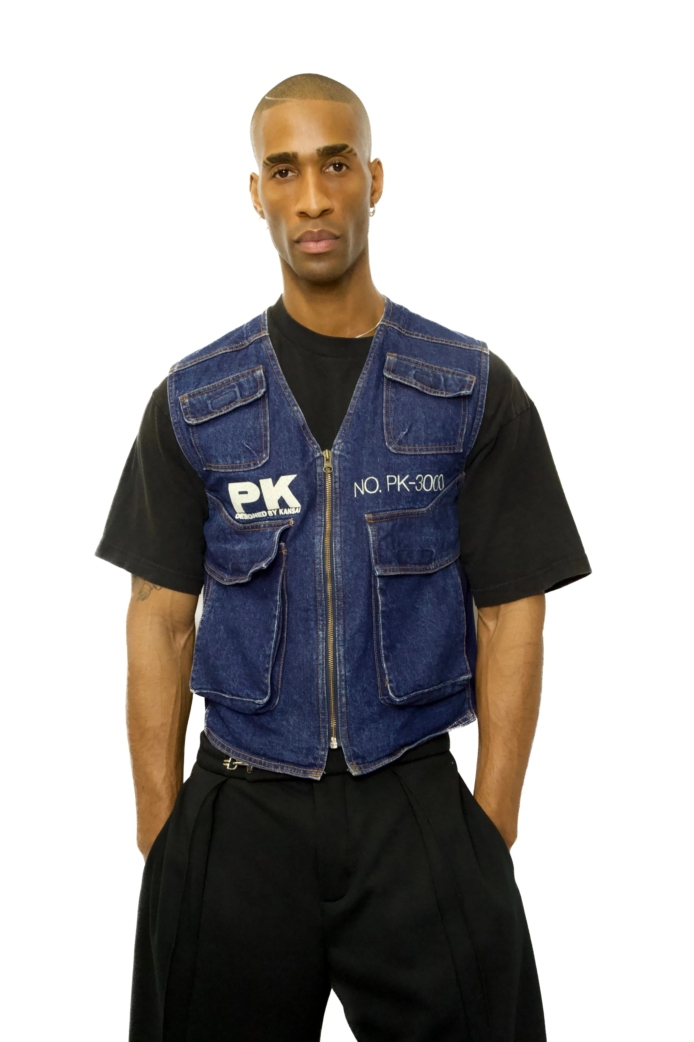 Kansai Yamamoto x Provisor Daiwa Utility Denim Vest