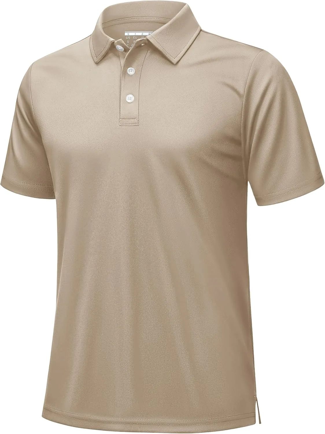 KEFITEVD Men's Polo Shirts Short Sleeve Dry Fit Collared T-Shirt Athletic Performance Polos for Running Golf Tennis
