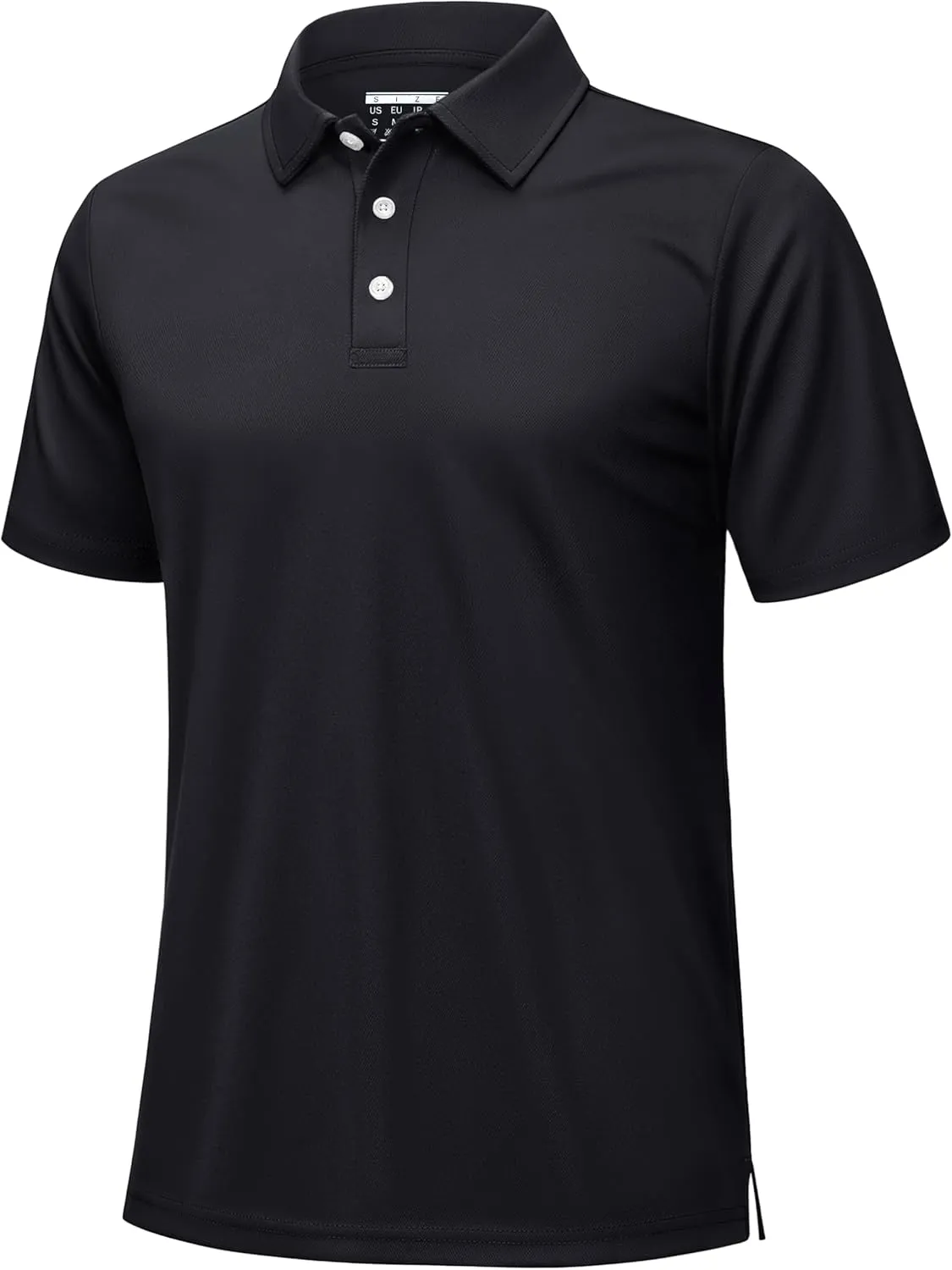 KEFITEVD Men's Polo Shirts Short Sleeve Dry Fit Collared T-Shirt Athletic Performance Polos for Running Golf Tennis