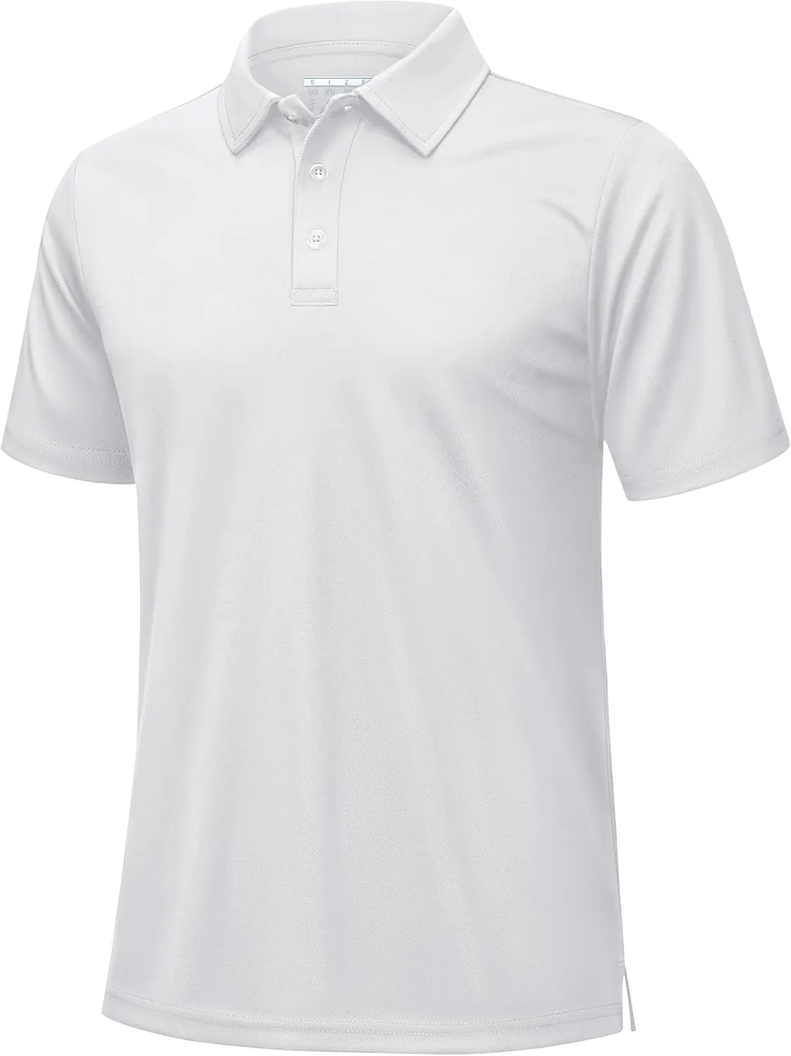 KEFITEVD Men's Polo Shirts Short Sleeve Dry Fit Collared T-Shirt Athletic Performance Polos for Running Golf Tennis
