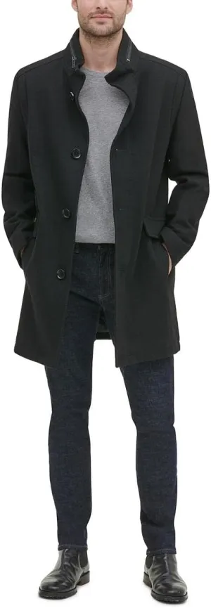Kenneth Cole Men's Double Breasted Bib Peacoat