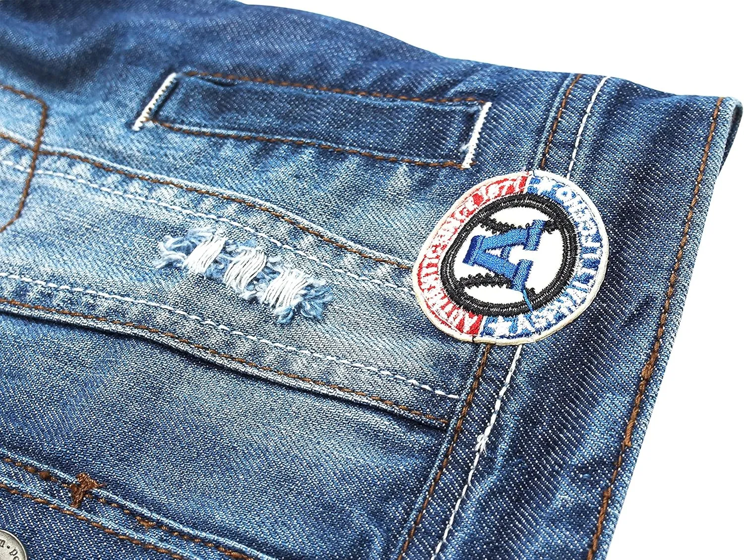 KIDSCOOL SPACE Little Girl Jean Jacket,Flower Embroidered Denim Outfits
