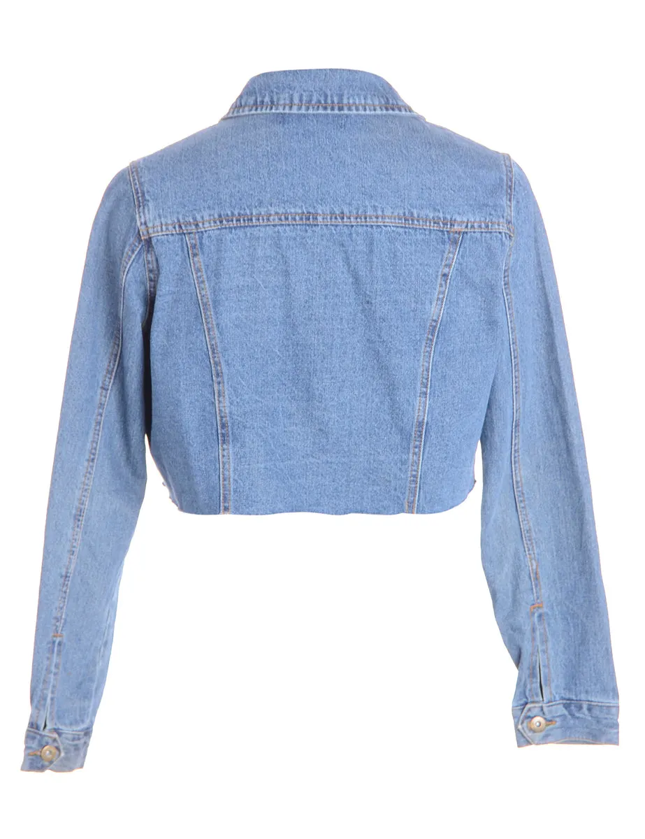 Label Kylie Raw Edge Cropped Denim Jacket