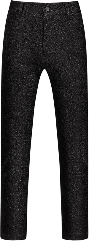 Lars Amadeus Metallic Pants for Men's Straight Leg Party Nightclub Glitter Dress Trouser