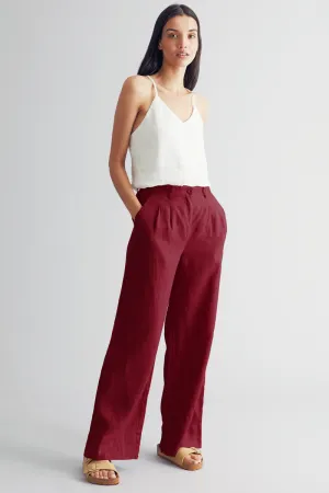 Lion Linen Trouser (Berry)