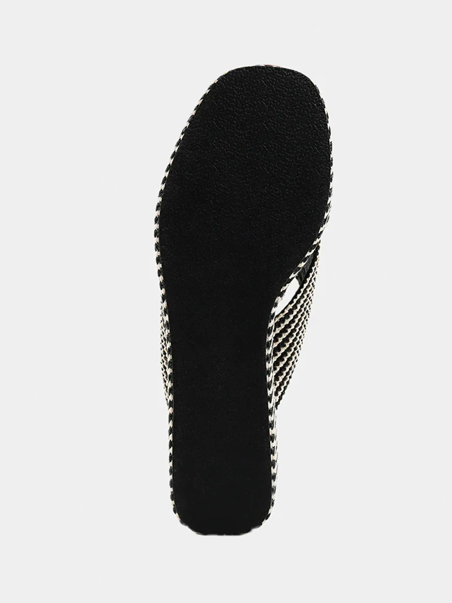 Ludovica Woven Platform Wedge in Black