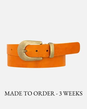 MADE TO ORDER Annie | Classic Belt with Statement Gold Buckle