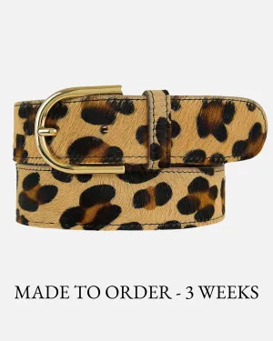 MADE TO ORDER Diane | Leopard Cow Hair Belt