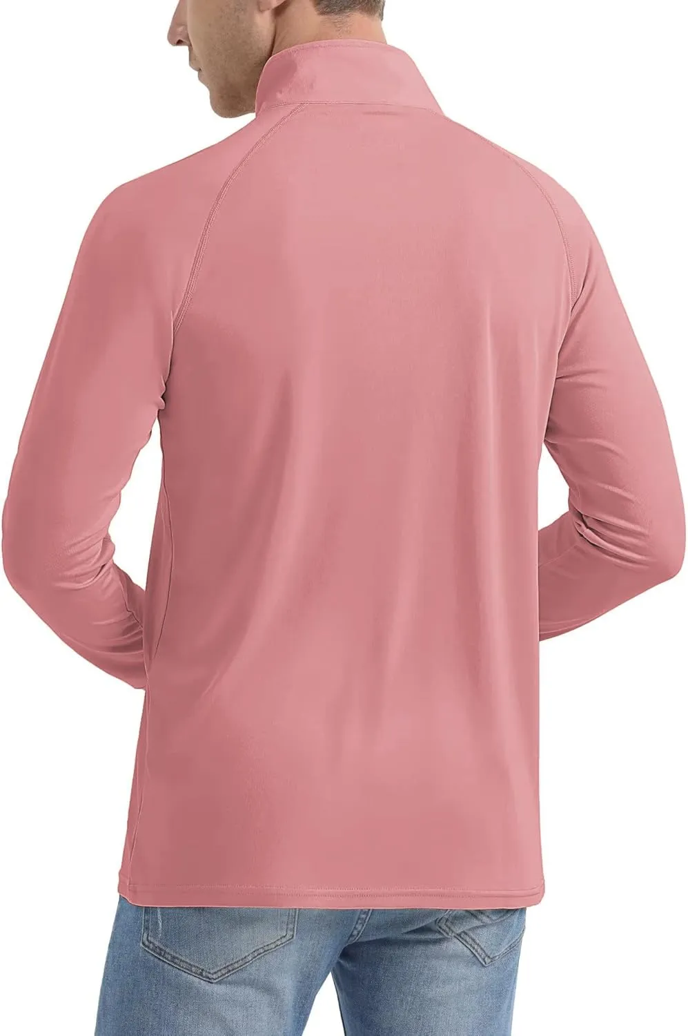 MAGCOMSEN Men's Long Sleeve Sun Shirts UPF 50  Tees 1/4 Zip Up Fishing Running Rash Guard T-Shirts Outdoor Shirt