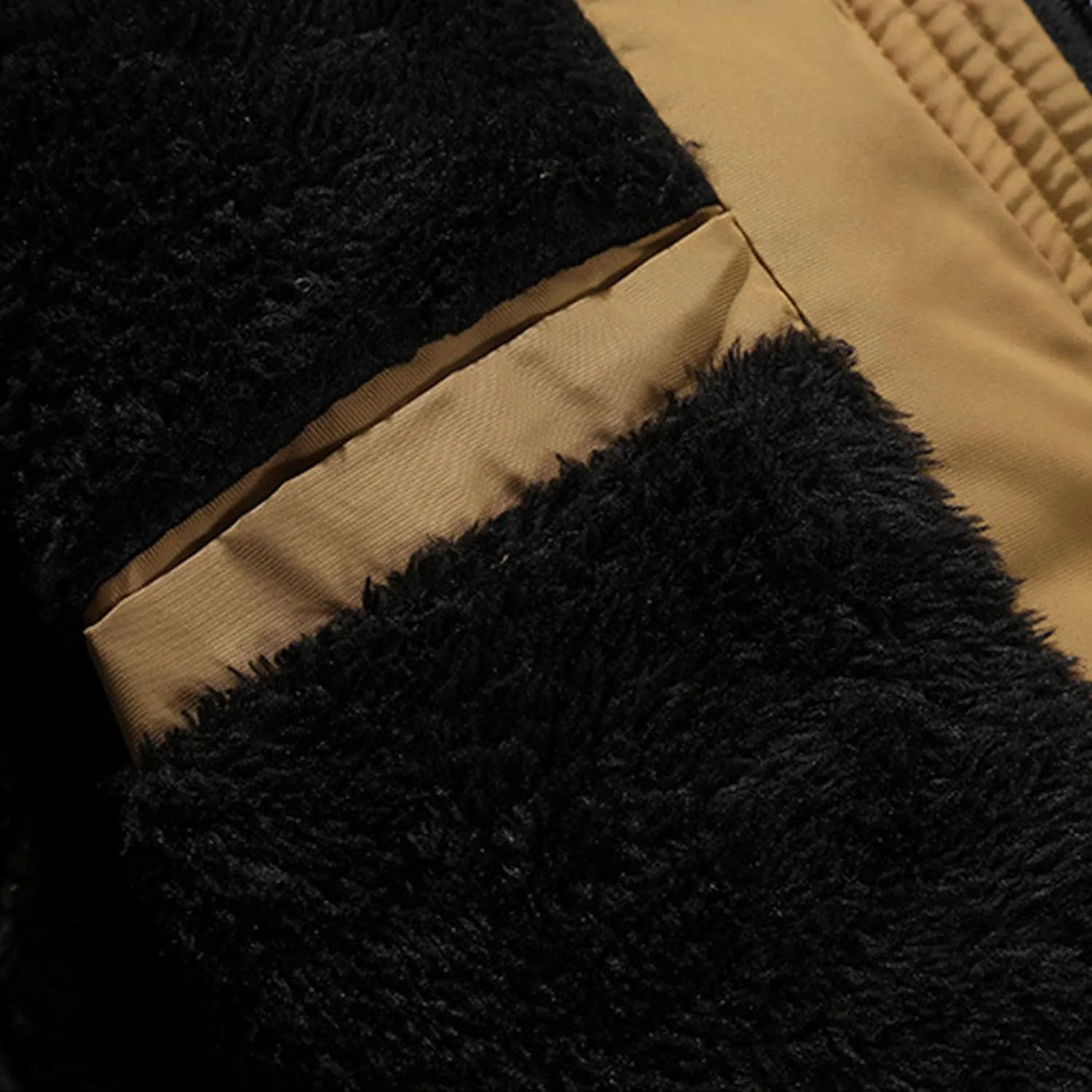 Maiyifu-GJ Mens Winter Hooded Wool Liner Jacket Warm Windbreaker Down Cotton Padded Thicken Coat With Pocket