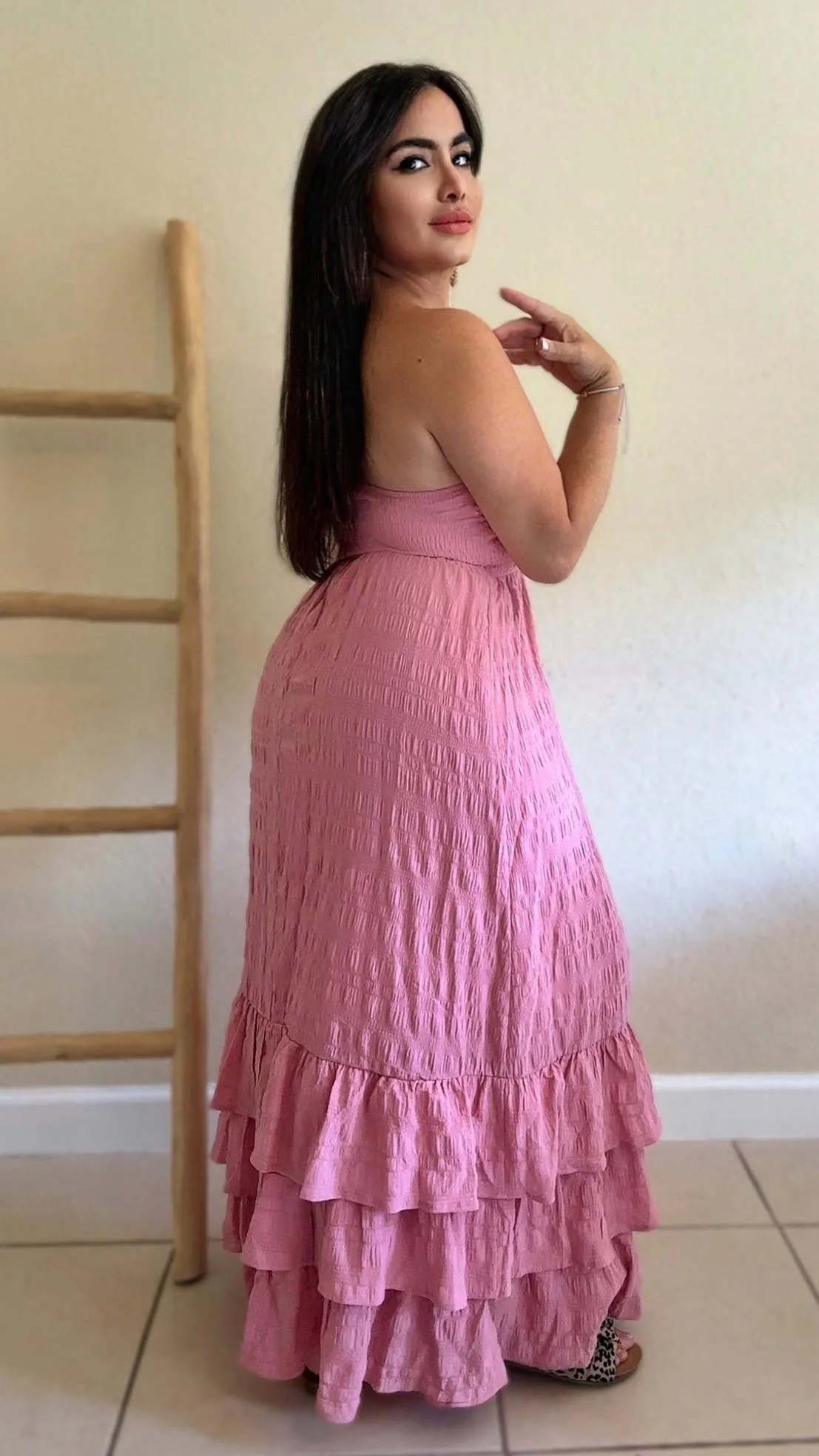 Maldives Maxi Dress (Rose)