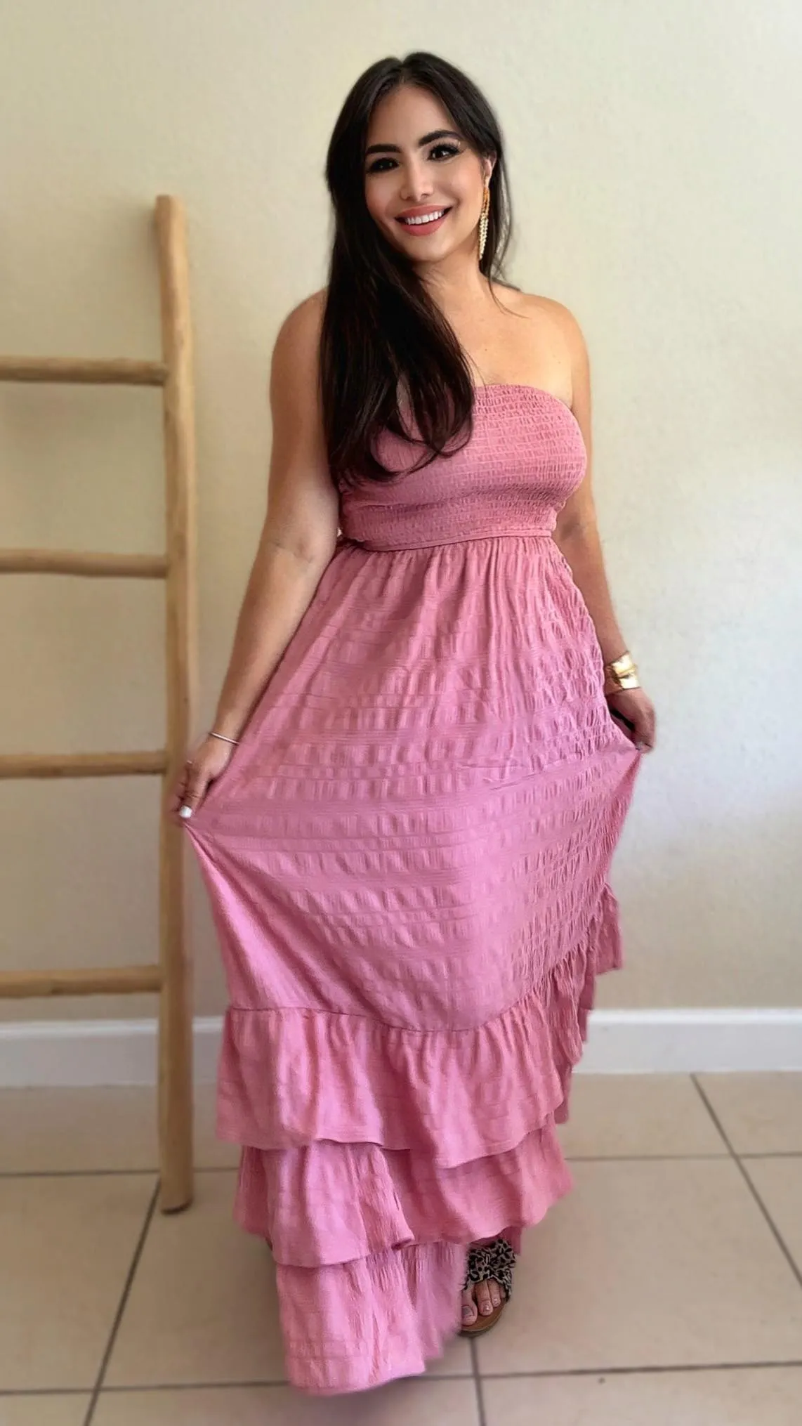 Maldives Maxi Dress (Rose)