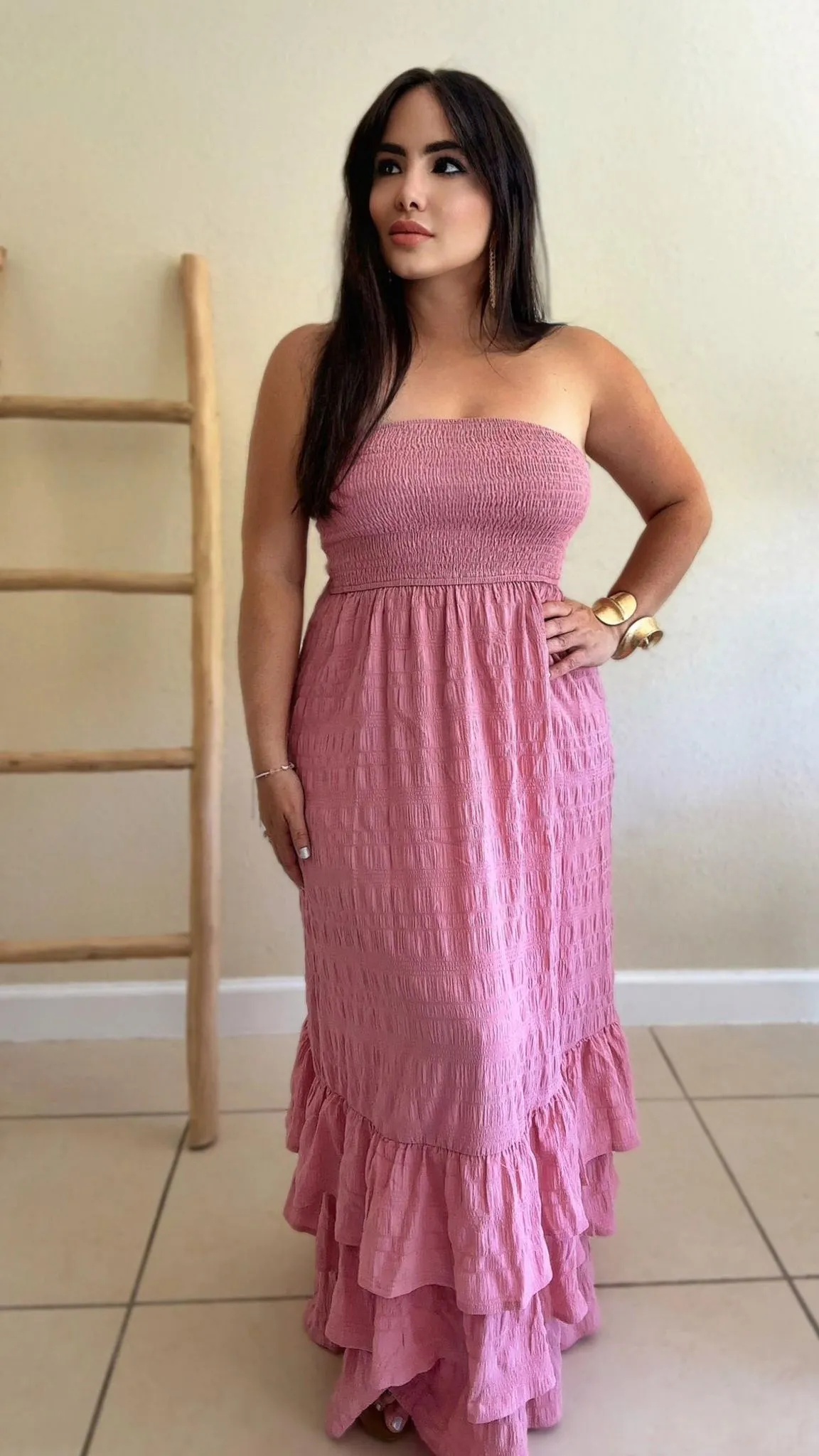 Maldives Maxi Dress (Rose)