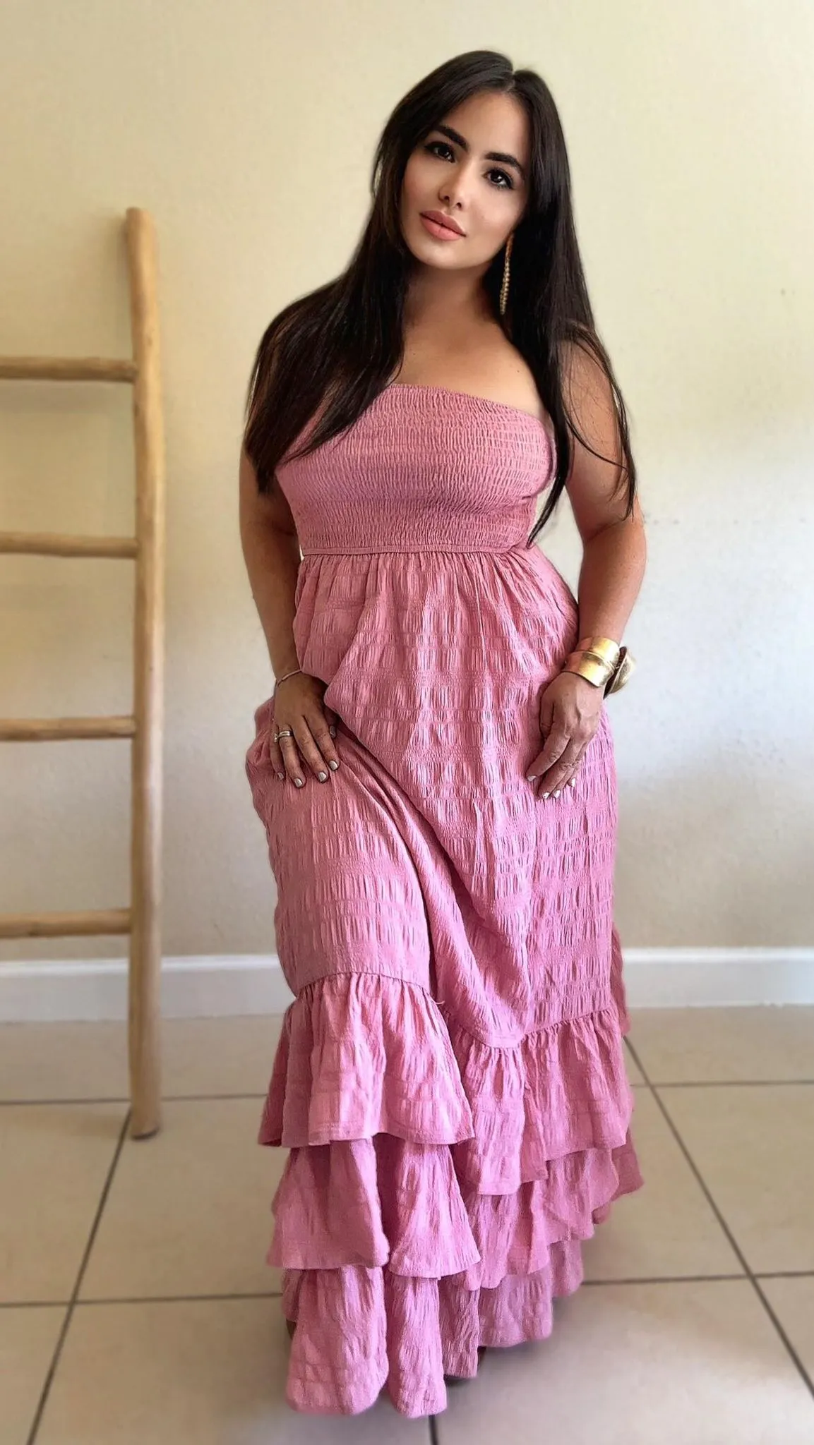 Maldives Maxi Dress (Rose)