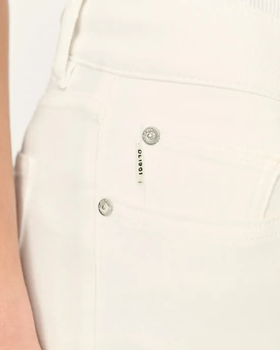 Mara Straight Ankle Jeans White