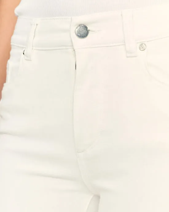Mara Straight Ankle Jeans White