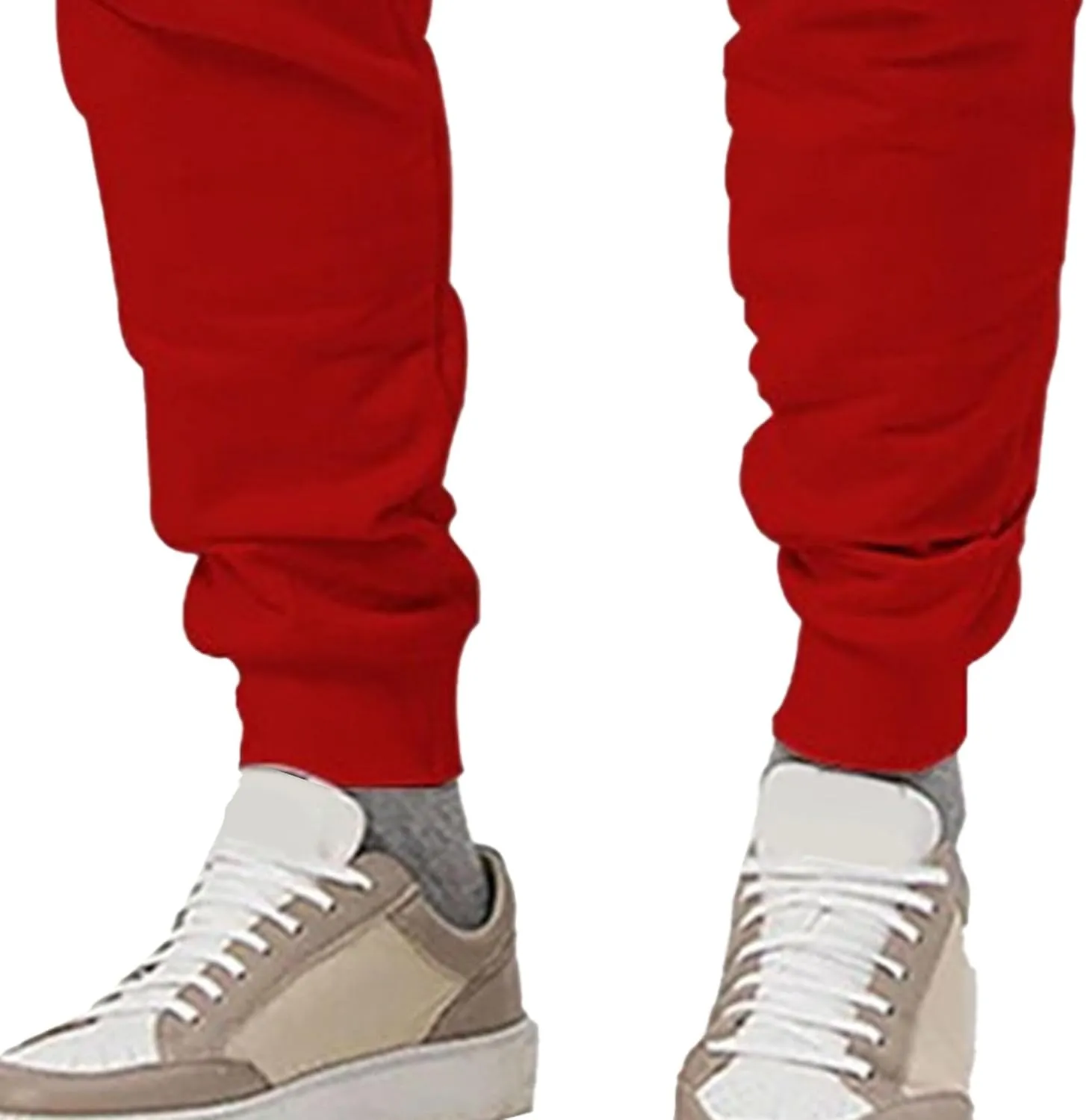 Men's Basic Casual Comfort Joggers Pants Drawstring Solid Outdoor Trousers Lightweight Athletic Hiking Pants