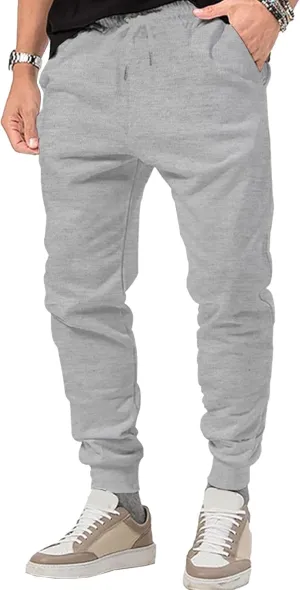 Men's Basic Casual Comfort Joggers Pants Drawstring Solid Outdoor Trousers Lightweight Athletic Hiking Pants